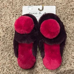 Anna & Ava house shoes slippers purple pink nwt new with tags size 7 8 Medium